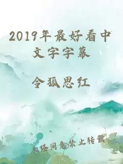 2019年最好看中文字字幕